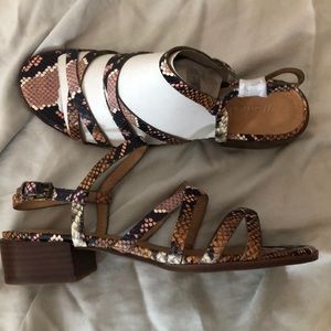Madewell snake embossed leather sandal. New in box